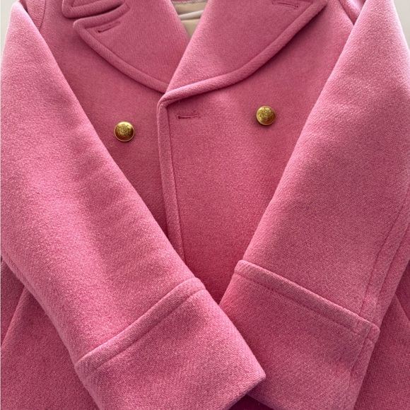 J. Crew Stadium Cloth by Nello Gori Pink Peacoat - Picture 7 of 9
